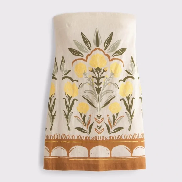 The A&F Scarlett Strapless Linen Blend Skort - Picture 4 of 4